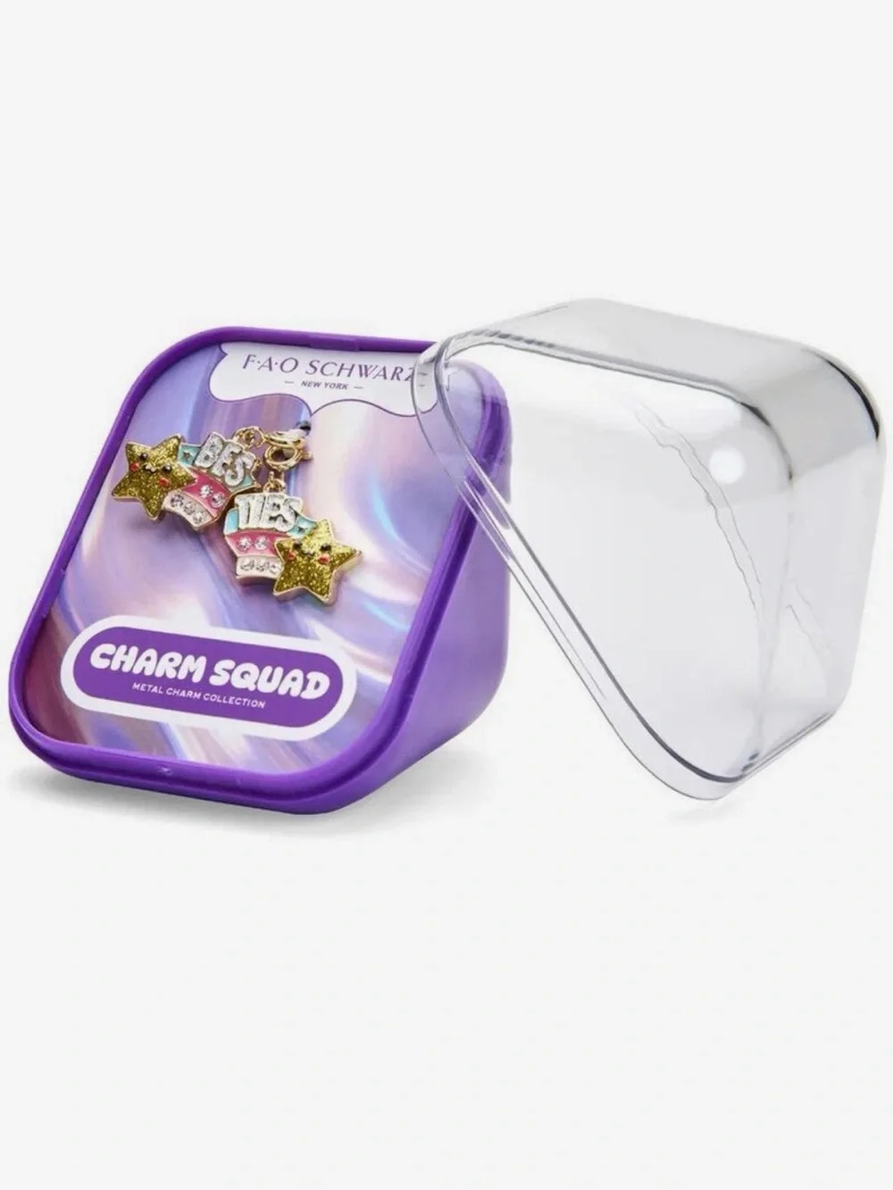 FAO Schwarz Besties Star Gold Pink Blue Enamel Charm Set